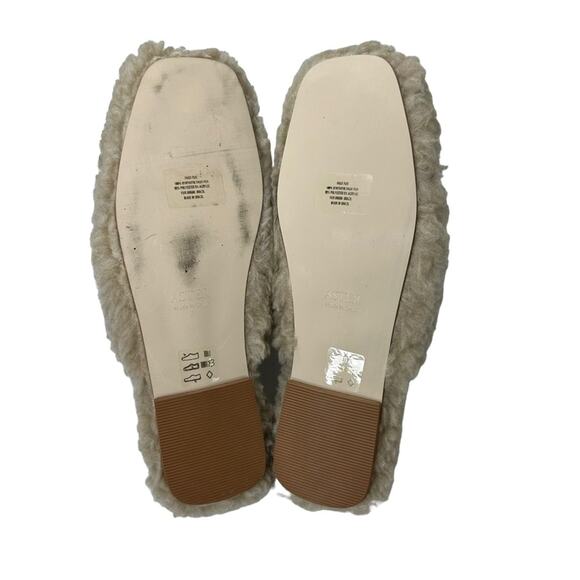 New ASTER Faux Sherpa Flat Slides Size 5 US Designer - Picture 8 of 8